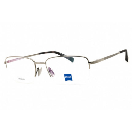 Zeiss Unisex Eyeglasses - Titanium Gunmetal Half Rim Rectangular Frame | ZS40009 022 ,
