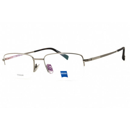 Zeiss Unisex Eyeglasses - Titanium Gunmetal Half Rim Rectangular, 55mm | ZS40009 022 ,