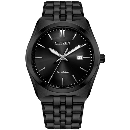Citizen Men's Watch - Corso Eco-Drive Black Dial Steel Bracelet Date | BM7335-63E ,