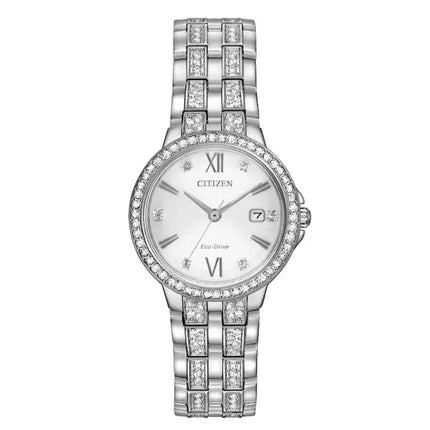 Citizen Women's Watch - Silhouette Eco-Drive Silver Tone Steel Bracelet | EW2341-63A ,