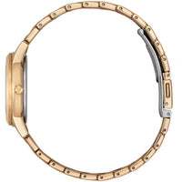 Citizen Women's Watch - Eco-Drive Silver Tone Dial Yellow Gold Bracelet | FE1243-59A ,