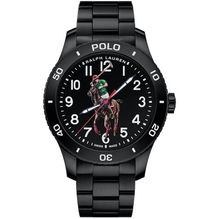 Ralph Lauren Men's Watch - Polo Pony Player Automatic Black Bracelet | 472836830001 ,
