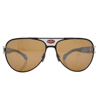 Bugatti Men's Sunglasses - Black Acetate, Titanium Pilot Full Rim Frame | 11-BK/SS ,