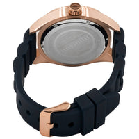Invicta Men's Watch - Aviator Quartz Rose Gold Case Black Dial Silicone Strap | 38407 ,