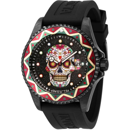 Invicta Men's Watch - Pro Diver Latam Multicolor Dial Black Silicone Strap | 43754 ,