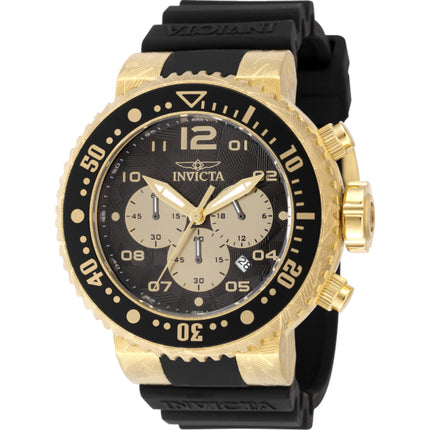 Invicta Men's Watch - Pro Diver Quartz Chronograph Black Silicone Rubber Strap | 48619 ,