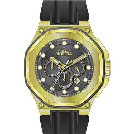 Invicta Men's Watch - Akula Chronograph Gunmetal Dial Black Silicone Strap | 49142 ,