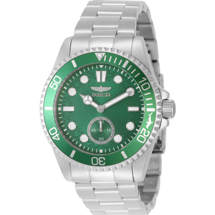 Invicta Men's Watch - Pro Diver Quartz Green Dial Silver Tone Steel Bracelet | 49423 ,