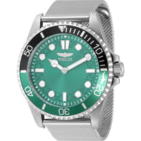 Invicta Men's Watch - Pro Diver Quartz Green Brass Dial Steel Mesh Bracelet | 49687 ,
