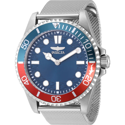 Invicta Men's Watch - Pro Diver Quartz Blue Brass Dial Steel Mesh Bracelet | 49688 ,