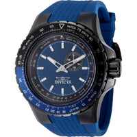 Invicta Men's Watch - Aviator Quartz Blue and Black Dial Silicone Rubber Strap | 49722 ,