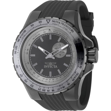 Invicta Men's Watch - Aviator Gunmetal and Grey Dial Silicone Rubber Strap | 49728 ,