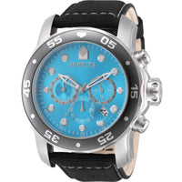 Invicta Men's Watch - Pro Diver Quartz Chrono Blue Brass Dial Canvas Strap | 49835 ,
