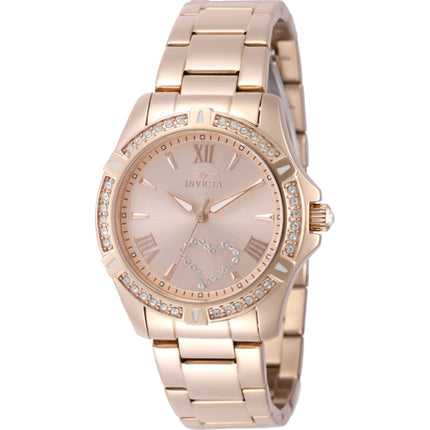 Invicta Women's Watch - Angel Quartz Rose Gold Brass Dial Steel Bracelet | 49843 ,