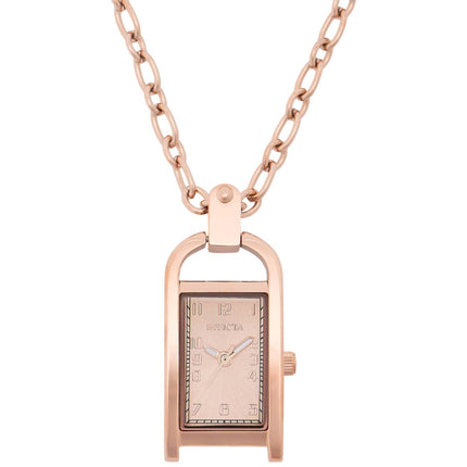 Invicta Women's Necklace Watch - Mini Angel Rose Gold Rectangular Pendant | 49936 ,