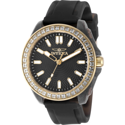 Invicta Women's Watch - Celestial Quartz Black Dial Silicone Rubber Strap | 50204 ,