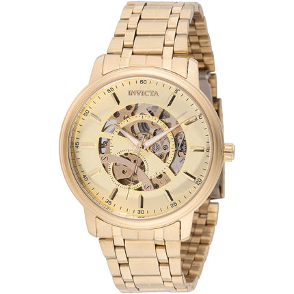 Invicta Men's Watch - Objet D Art Automatic Gold Tone Skeleton Dial Bracelet | 69119 ,