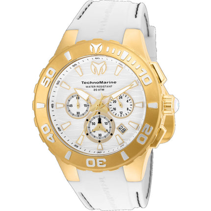 Technomarine Men's Watch - Cruise Medusa Chronograph White Dial Strap | TM-115077 ,