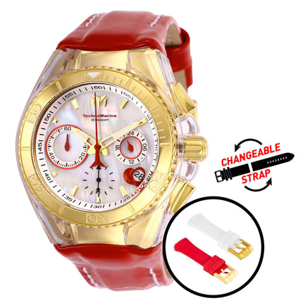 Technomarine Women's Watch - Cruise Valentine White Dial Leather Strap | TM-117003 ,