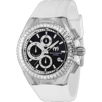 Technomarine Men's Watch - Cruise Black Dial White Silicone Rubber Strap | TM-121147 ,