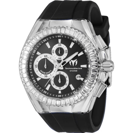 Technomarine Men's Watch - Cruise Chronograph Black Dial Silicone Strap | TM-121149 ,