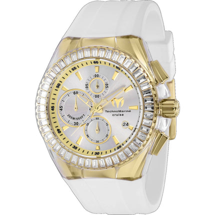 Technomarine Men's Watch - Cruise Original Chronograph Silver Dial Strap | TM-121154 ,