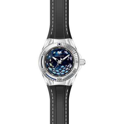 Technomarine Women's Watch - Cruise Dream Blue Mop Dial Black Rubber Strap | TM-125008 ,