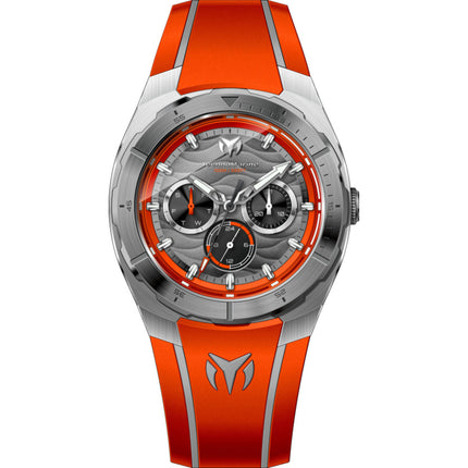 Technomarine Men's Watch - Cruise Quartz Grey, Black and Orange Dial Strap | TM-125018 ,