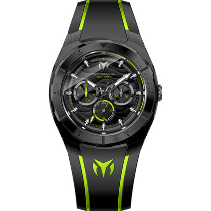 Technomarine Men's Watch - Cruise Quartz Black and Green Silicone Strap | TM-125024 ,