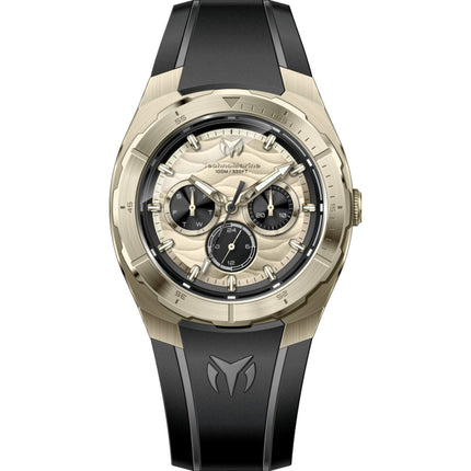Technomarine Men's Watch - Cruise Gold Tone and Black Dial Rubber Strap | TM-125025 ,