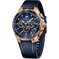 Technomarine Men's Watch - Cruise Blue and Black Dial Silicone Strap | TM-125030 ,