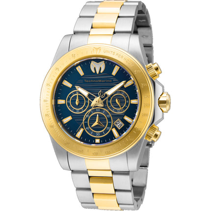 Technomarine Men's Watch - Manta Ray Chrono Blue Dial Two Tone Bracelet | TM-219003 ,