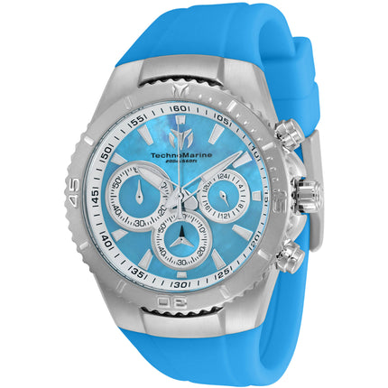 Technomarine Women's Watch - Manta Sea Blue and Mop Dial Silicone Strap | TM-220078 ,