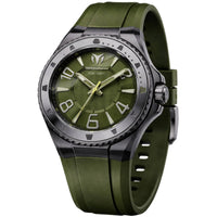 Technomarine Men's Watch - Lusso Mare Olive Green Dial Silicone Strap | TM-225025 ,