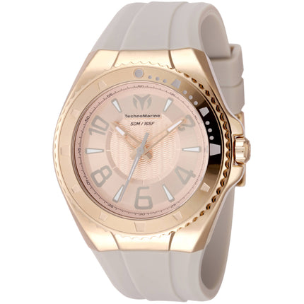 Technomarine Men's Watch - Lusso Mare Rose Gold Dial Grey Silicone Strap | TM-225027 ,