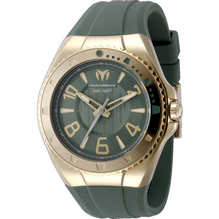 Technomarine Men's Watch - Lusso Mare Olive Green Dial Silicone Strap | TM-225032 ,