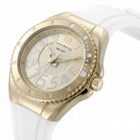 Technomarine Women's Watch - Lusso Mare Gold Dial Silicone Rubber Strap | TM-225044 ,
