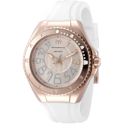 Technomarine Women's Watch - Lusso Mare Rose Gold Dial Silicone Strap | TM-225048 ,