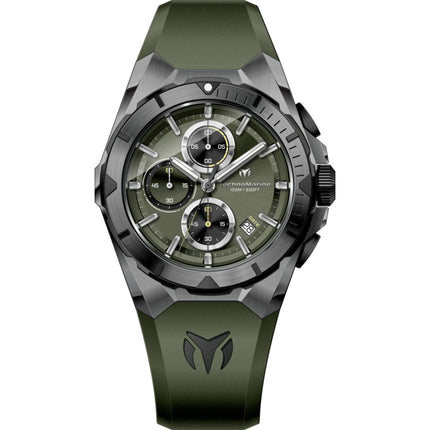 Technomarine Men's Watch - Ocean Victory Olive Green Silicone Strap Date | TM-318139 ,
