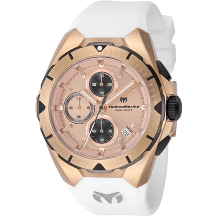 Technomarine Men's Watch - Ocean Victory Chrono Rose Gold and Black Dial | TM-318145 ,