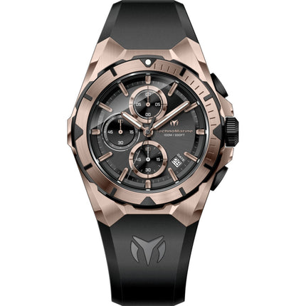 Technomarine Men's Watch - Ocean Victory Chrono Black Silicone Strap | TM-318146 ,
