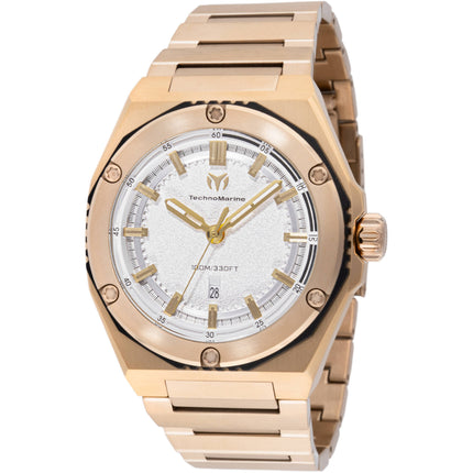 Technomarine Men's Watch - Coral Legacy Silver Dial Yellow Gold Bracelet | TM-416077 ,