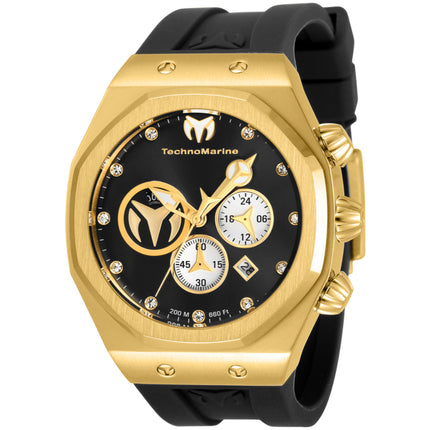 Technomarine Men's Watch - Reef Sun Chrono Gold, Black and Silver Dial | TM-520002 ,
