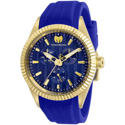 Technomarine Women's Watch - Sea Dream Blue Dial Silicone Strap Day-Date | TM-719025 ,