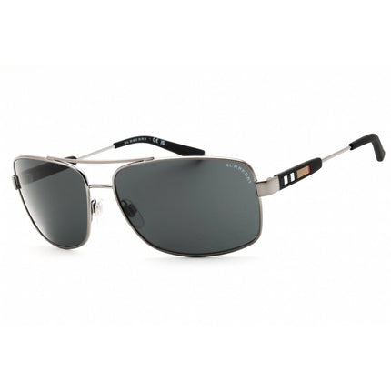 Burberry Men's Sunglasses - Gunmetal Grey Metal Rectangular Frame | BE3074 100387 ,