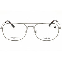 Flexon Men's Eyeglasses - Gunmetal Metal Oval Shape Full Rim Frame | H6066 070 ,