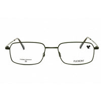 Flexon Men's Eyeglasses - Satin Olive Metal Rectangular Full Rim Frame | H6074 310 ,
