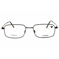 Flexon Men's Eyeglasses - Satin Black Metal Rectangular Full Rim Frame | H6074 002 ,