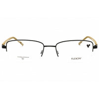 Flexon Men's Eyeglasses - Satin Black Metal Rectangular Shape Frame | H6079N 004 ,