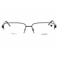 Flexon Men's Eyeglasses - Matte Black Metal Rectangular Half Rim Frame | H6084 002 ,